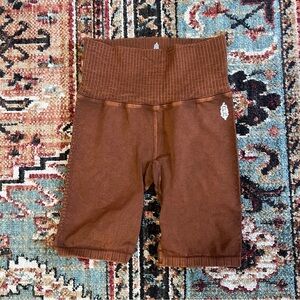 Free people movement High-Waist Ribbed Biker Shorts